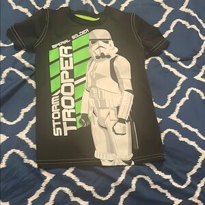 Star Wars Stormtrooper Kids Tee - Black & Green
